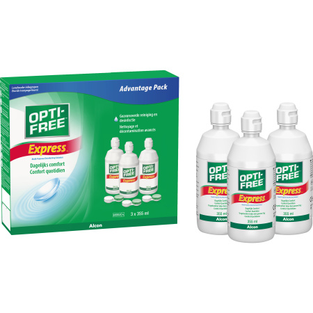 Opti-Free Express Multifunctionele Desinfectieoplossing 3x355ml + 3 Doosjes