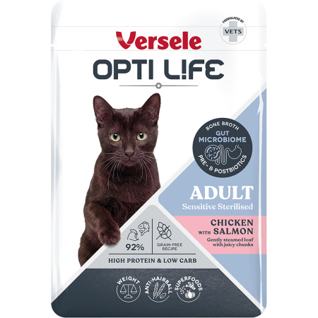 Opti Life Adult Sterilised Terrine Met Zalm En Kip 85g