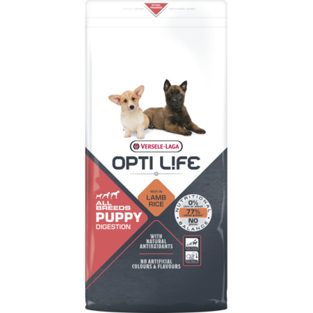 Opti Life Puppy Digestion Puppy's Alle Rassen Lam En Rijst 2,5kg