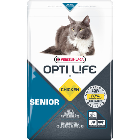 Opti Life Senior Oudere Katten Kattenvoer Met Kip 2,5kg