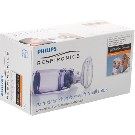 Philips OptiChamber Diamond Inhalatiekamer Met Masker Kleine Maat 1 Set