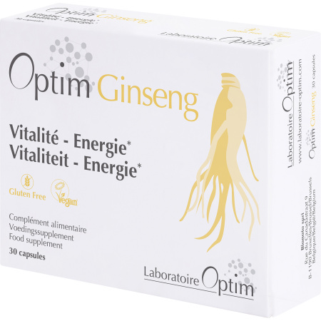 Optim Ginseng Rode Panax Ginseng Geteeld In België Vitaliteit & Energie 30 Capsules