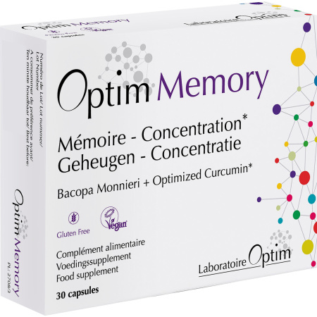 Optim Memory Bacopa Brahmi & Kurkuma Extract Geheugen & Concentratie 30 Capsules