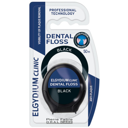 Elgydium Clinic Dental Floss Zwart 50m