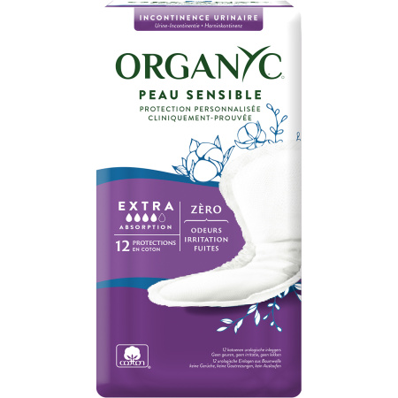 Organyc Urine-Incontinentie Extra Biologische Maandverbanden 12 Stuks