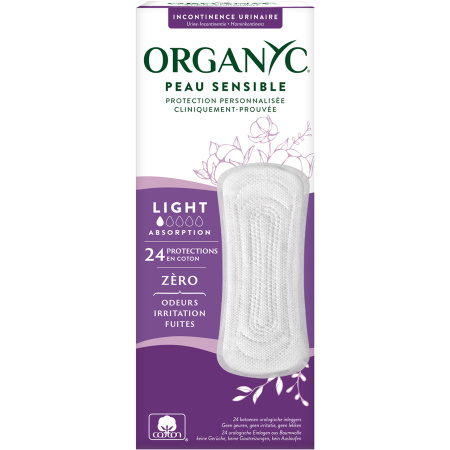 Organyc Urine-Incontinentie Light Biologische Inlegkruisjes 24 Stuks