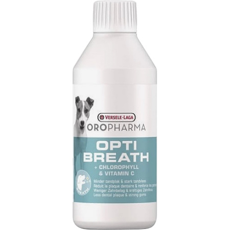 Oropharma Opti Breath Hond Mondspoelwater Tegen Slechte Adem Fles 250ml