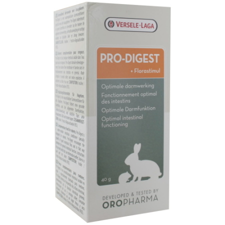 Oropharma Pro-Digest + Florastimul Optimale Darmwerking Knaagdieren En Konijnen 40g