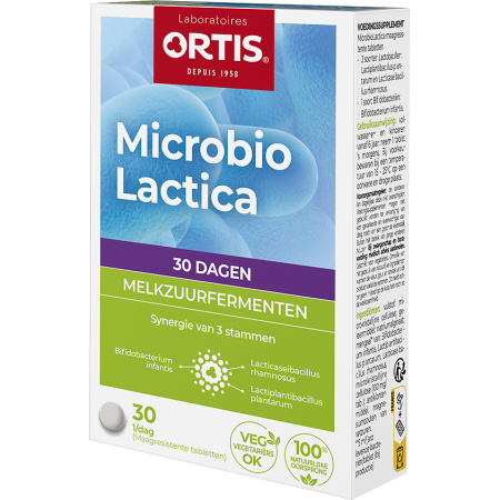 Ortis Microbio Lactica Melkzuurbacteriën Programma 30 Dagen 2x15 Tabletten
