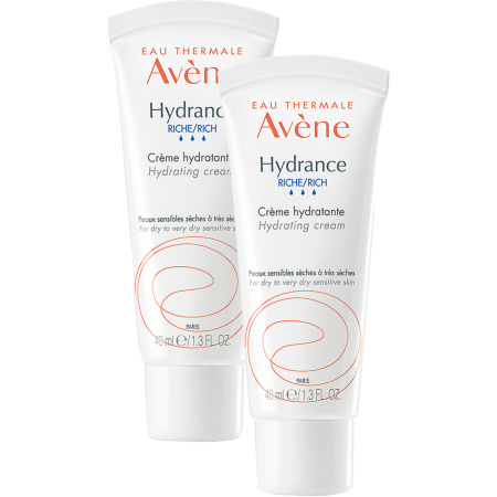 Pack Van 2 Avène Eau Thermale Hydrance Rijke Hydraterende Crème Gevoelige Huid Tube 40ml