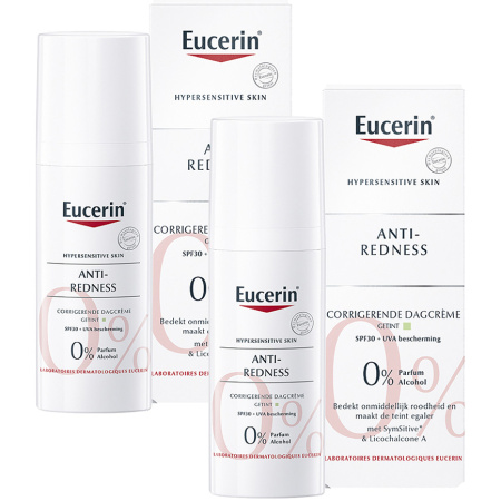 Pack Van 2 Eucerin AntiRedness Corrigerende Crème SPF30 Getint Huid Met Roodheden 50ml