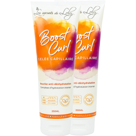 Pack Van 2 Les Secrets De Loly Boost Curl Anti-Uitdroging Shield Haar Gel Tubes 2x250ml