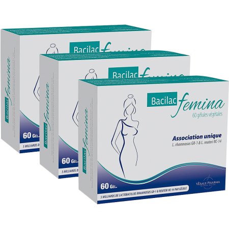 Pack Van 3 Bacilac Femina 60 Capsules