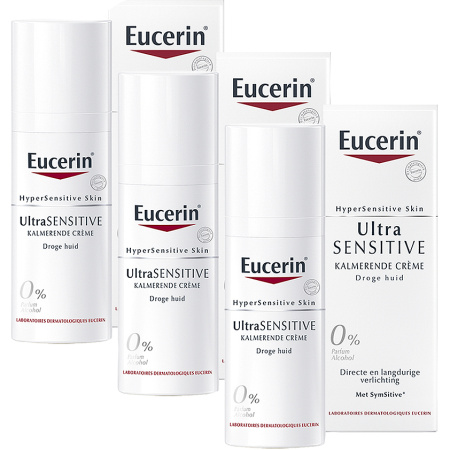 Eucerin Pack UltraSensitive Kalmerende Crème Droge Huid 3x50ml