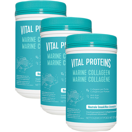 Pack Van 3 Vital Proteins Marine Collageen Anti-Age Neutrale Smaak Pot 221g