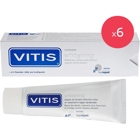 Vitis Pack Whitening Tandpasta 6x75ml