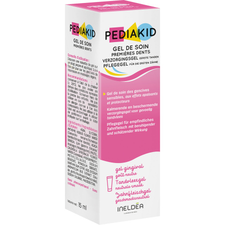 Pediakid Eerste Tanden Verzorgende Gel Voor Gevoelig Tandvlees Neutrale Smaak Tube 15ml