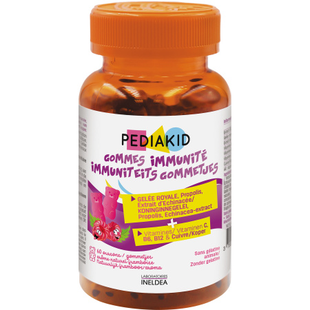 Pediakid Immuniteits Gommetjes Framboos Smaak 60 Stuks