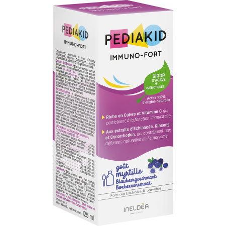 Pediakid Immuno-Fort Bosbessen Smaak Fles 125ml