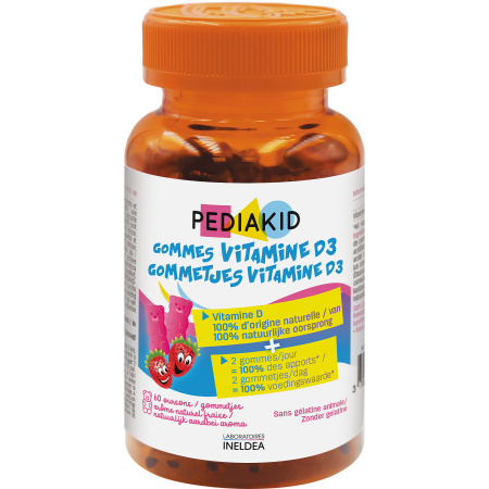 Pediakid Vitamine Gommetjes Aardbei Smaak 60 Stuks