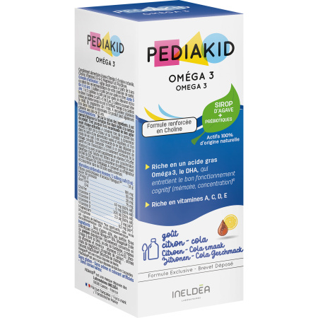 Pediakid Omega 3 Citroen-Cola Smaak Fles 125ml