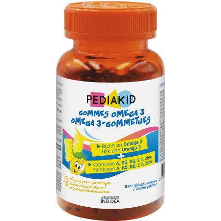 Pediakid Omega 3 Gommetjes Citroen Smaak 60 Stuks