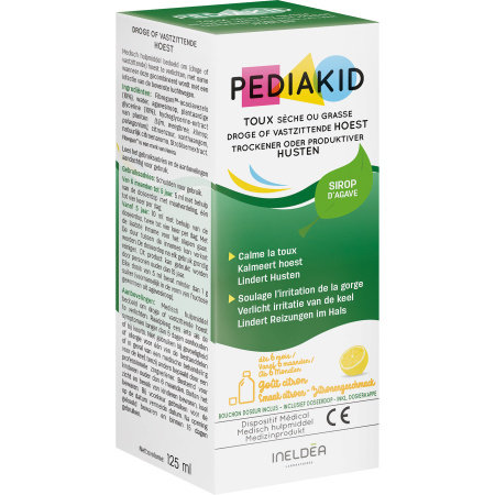 Pediakid Siroop Productieve En Droge Hoest Citroen Smaak Fles 125ml