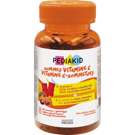 Pediakid Vitamine C Gommetjes Kersen Smaak 60 Stuks