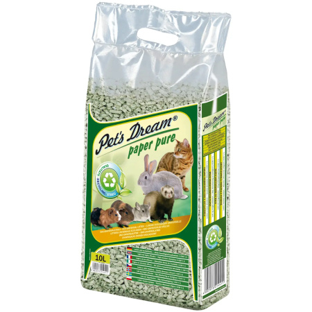 Pet's Dream Paper Pure Gerecycled Papier Strooisel Kat En Knaagdier 10l