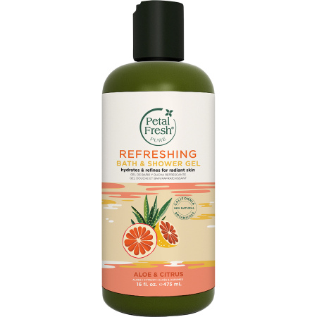 Petal Fresh Pure Bath And Shower Gel Aloe And Citrus Pompfles 475ml