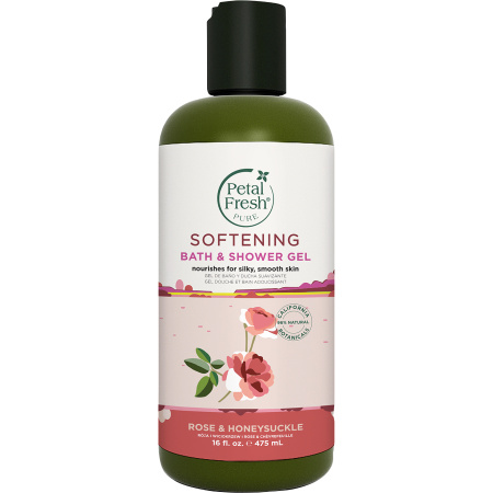 Petal Fresh Pure Bath And Shower Gel Rose And Honeysuckle Pompfles 475ml