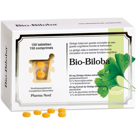 Pharma Nord Bio-Biloba Ginkgo Biloba Extract Bloedcirculatie + Cognitieve Functie 150 Tabletten