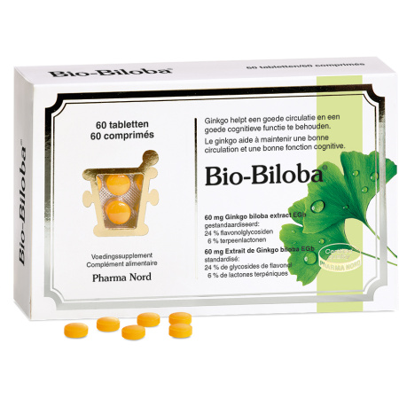 Pharma Nord Bio-Biloba Ginkgo Biloba Extract Bloedcirculatie + Cognitieve Functie 60 Tabletten