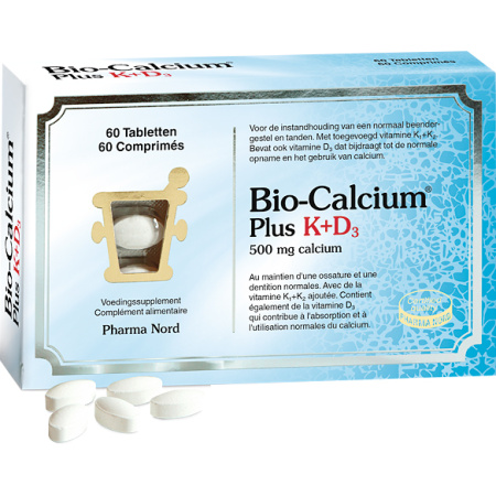 Pharma Nord Bio-Calcium Plus K+D3 Botten En Tanden 60 Tabletten