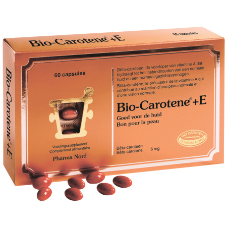 Pharma Nord Bio-Caroteen+E Bètacaroteen + Vitamine E Huid 60 Capsules