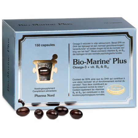 Pharma Nord Bio-Marine Plus Omega-3 + Vitamine B9 & B12 Hart/Ogen/Hersenen 150 Capsules