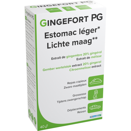 Pharmagenerix Gingefort PG Voedingssupplement Lichte Maag 40 Capsules
