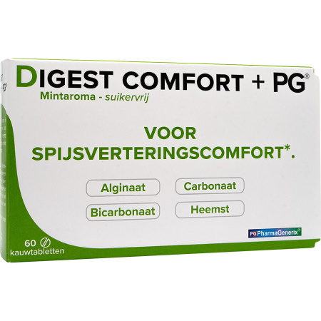Pharmagenerix PG Digest Confort + PG Voor Spijsverteringscomfort 60 Kauwtabletten