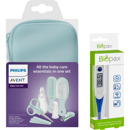 Philips Avent Babyverzorgset Met Biopax Thermometer SCH401/21 1 Set