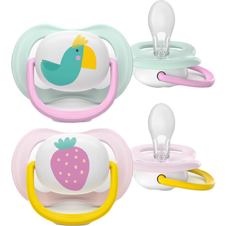 Philips Avent Fopspeen +0m Air Collectie Meisje 2 Stuks