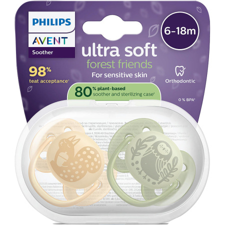 Philips Avent Fopspeen +6m Soft Motief 2 Stuks