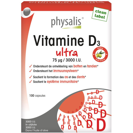 Physalis Vitamine D3 Ultra 100 Capsules