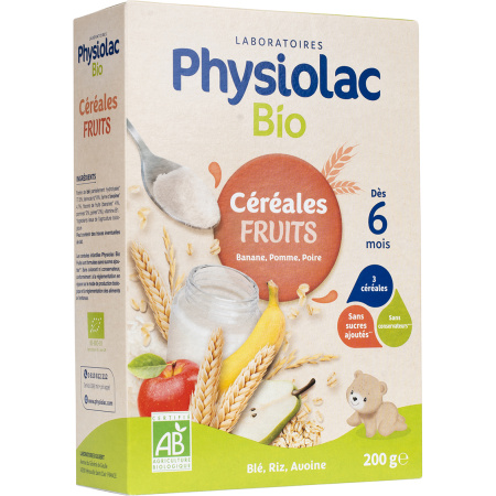 Physiolac Biologische Baby Granen Vruchten 200g
