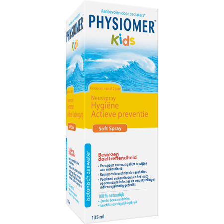 Physiomer Kids Neusspray Verkoudheid-Verstopte Neus-Loopneus Fles 135ml