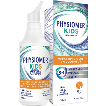 Physiomer Kids Neusspray Verkoudheid-Verstopte Neus-Loopneus Fles 135ml
