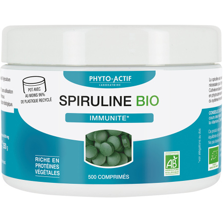 Phyto-Actif Spirulina Bio Immuniteit Pot 500 Tabletten