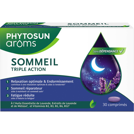 Phytosun Arôms Sleep Triple Action Essentiële Olie Ontspanning/Slaap 30 Tabletten
