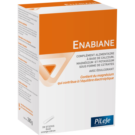 PileJe Enabiane Voedingssupplement Sinaasappel Citroen Smaak Sticks 28x10g