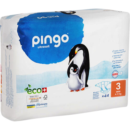 Pingo Ecologische Wegwerpluiers Mini Maat 3 44 Stuks