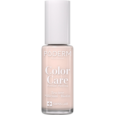 Poderm Nagellak Color Care Tea Tree Zuivert Gele En Beschadigde Nagels 903 Poederroze 8ml